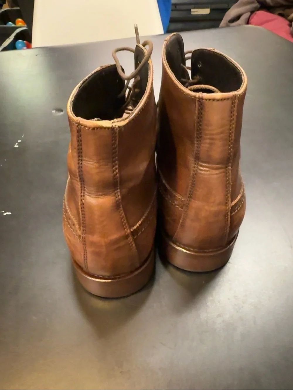 Johnston & Murphy Handcrafted Italy Wingtip Chukka Boots Brown Leather Mens 9 M